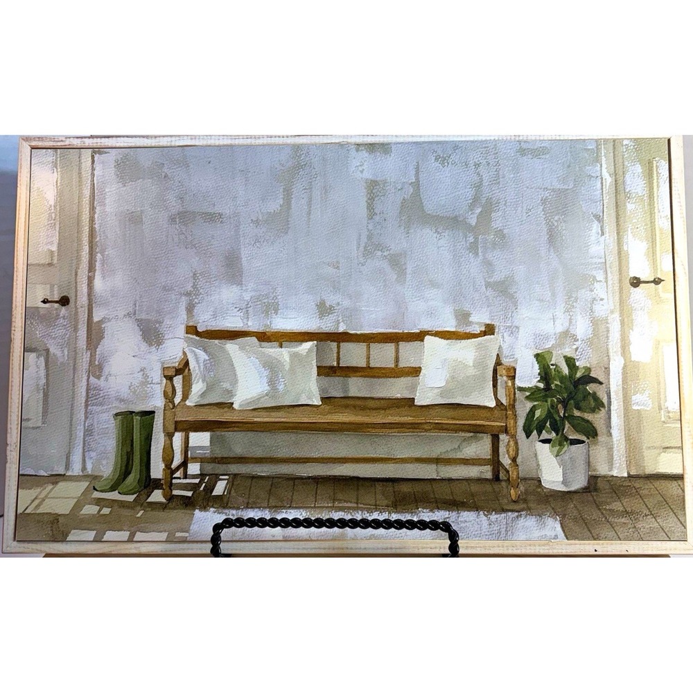 Hobby Lobby Natural Bliss Collection Bench Wall Decor Print 16x10 5419379